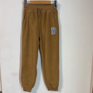 Brown Fleece Joggers with Tapered Fit